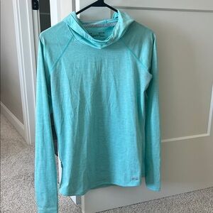 Aqua Under Armour Long Sleeve Hoodie, Heat Gear